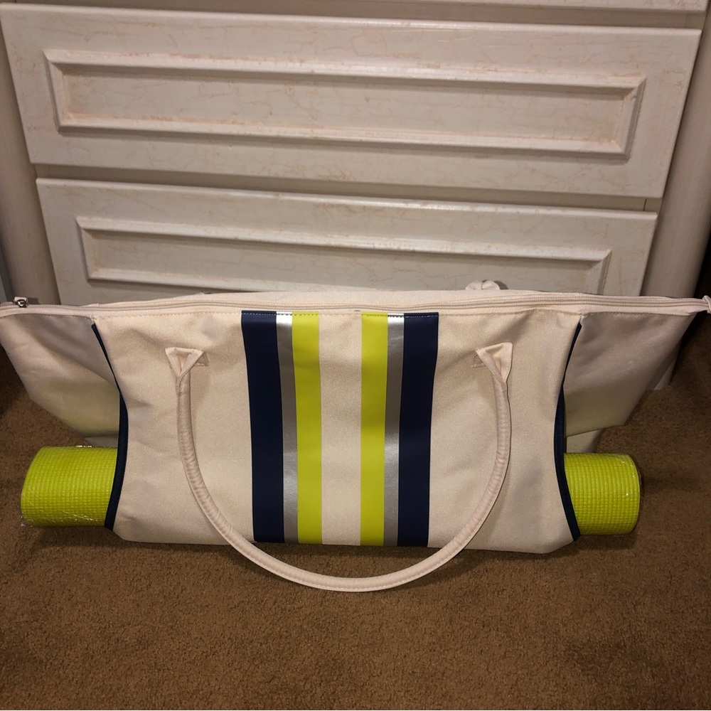 Canvas tote bag/matching fitness Matt